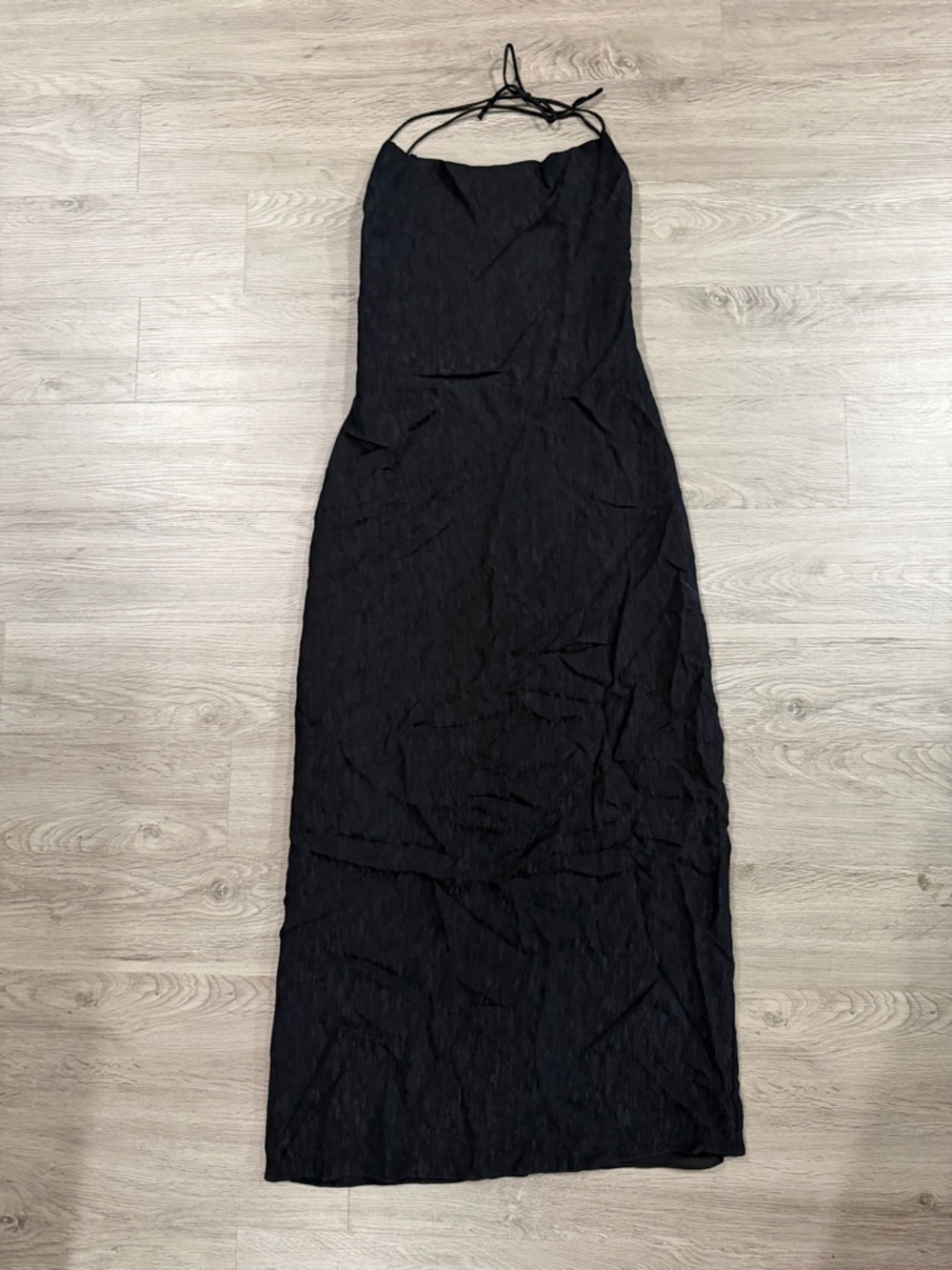 NWT IRO Paris Black Mafalda Halter 90s Midi Dress Minimalist